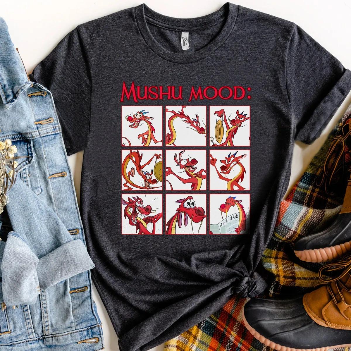 Disney Mulan Mushu Mood Cute Face Shirt 3