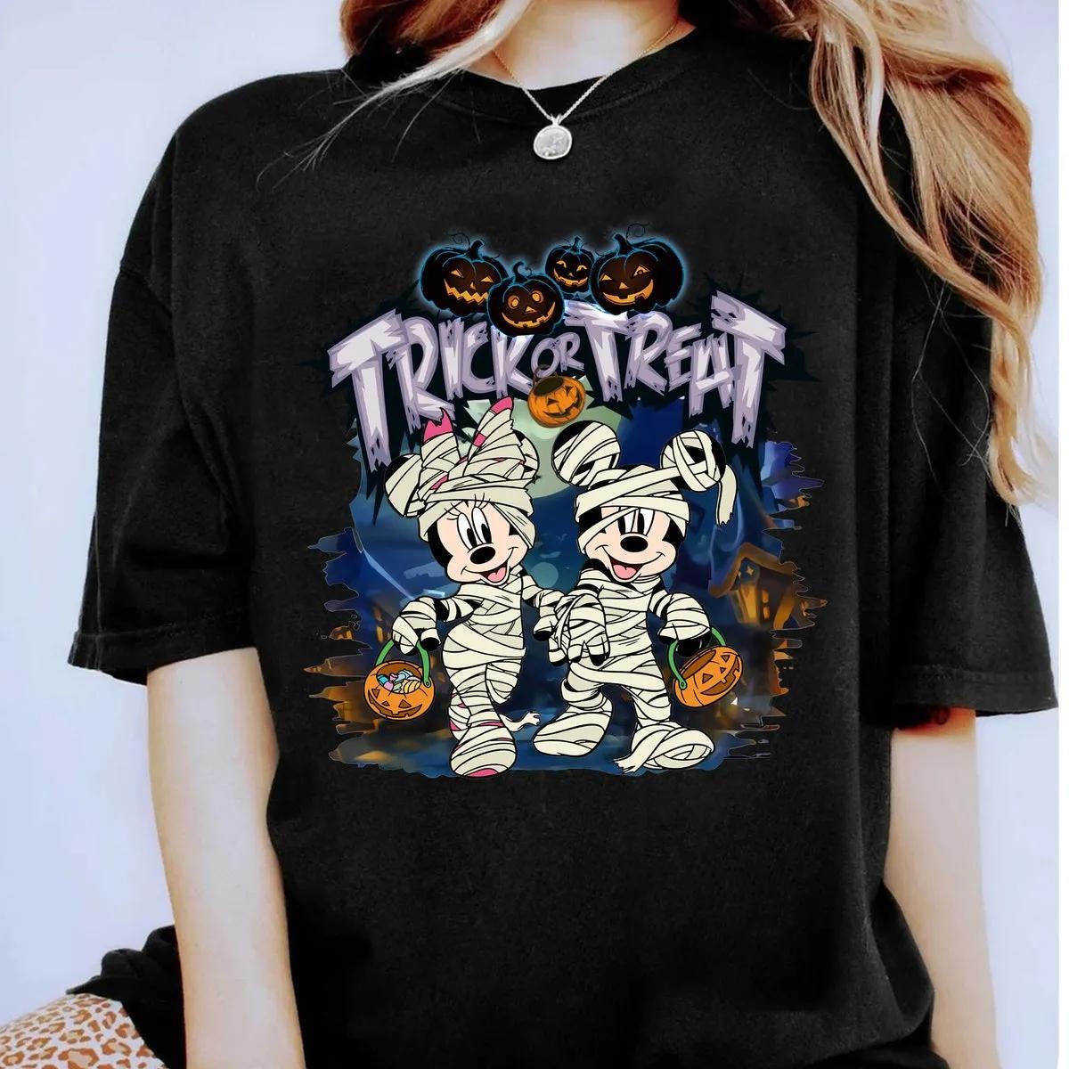 Disney Mummy Mickey and Minnie Halloween Shirt 1