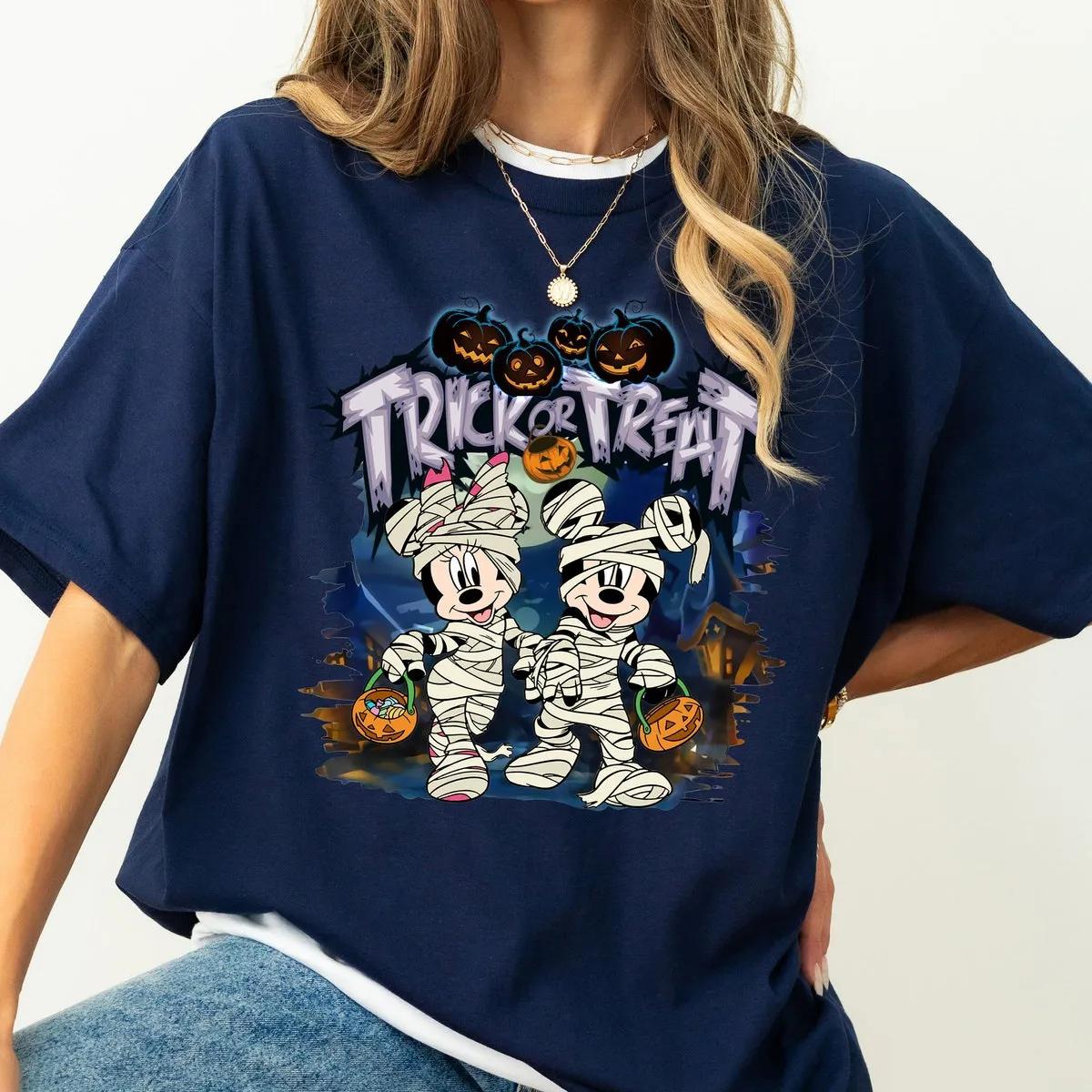 Disney Mummy Mickey and Minnie Halloween Shirt 2