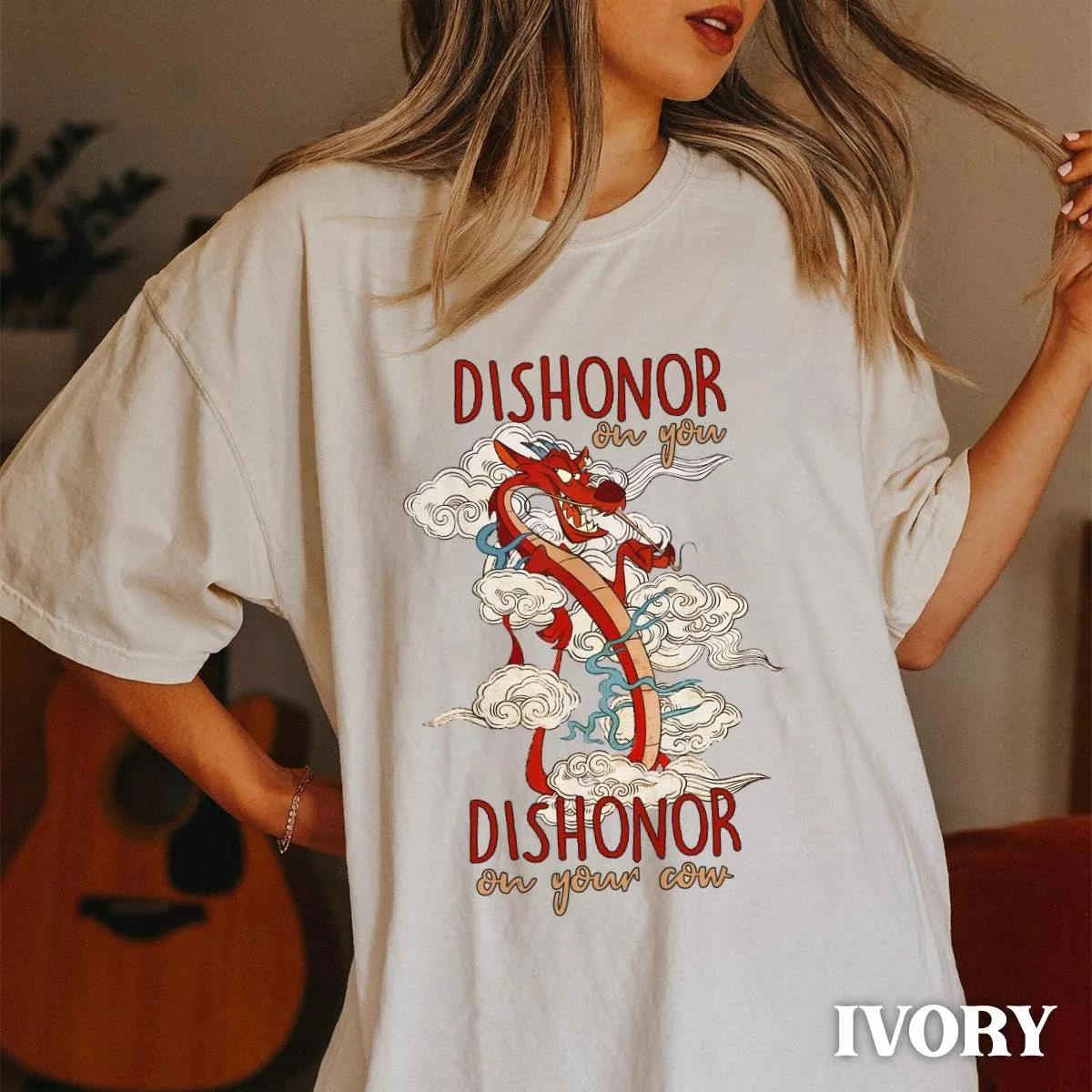 Disney Mushu Dragon Dishonor On Your Cow Shirt 2 1