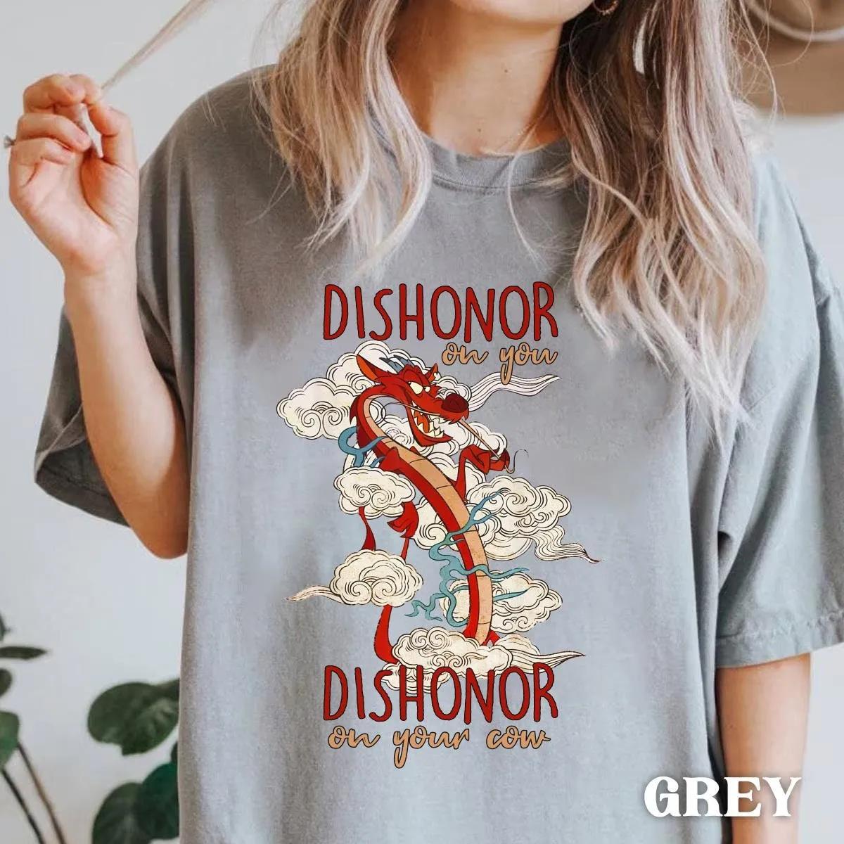 Disney Mushu Dragon Dishonor On Your Cow Shirt 3 1