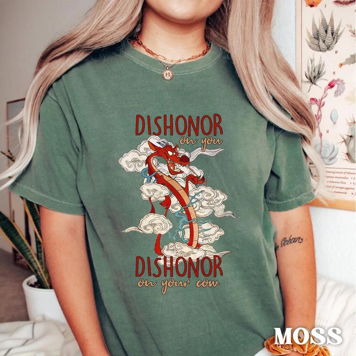 Disney Mushu Dragon Dishonor On Your Cow Shirt 4 1