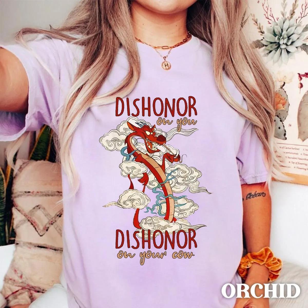 Disney Mushu Dragon Dishonor On Your Cow Shirt 5 1