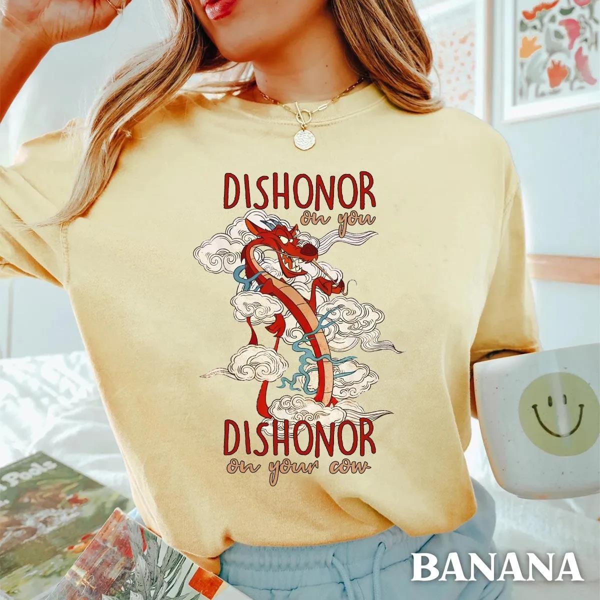 Disney Mushu Dragon Dishonor On Your Cow Shirt 6 1