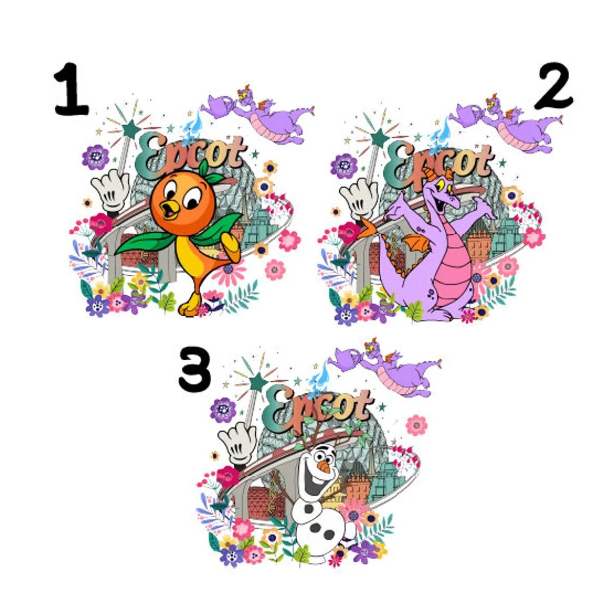 Disney Orange Bird Shirt Figment Epcot Tee 2 3