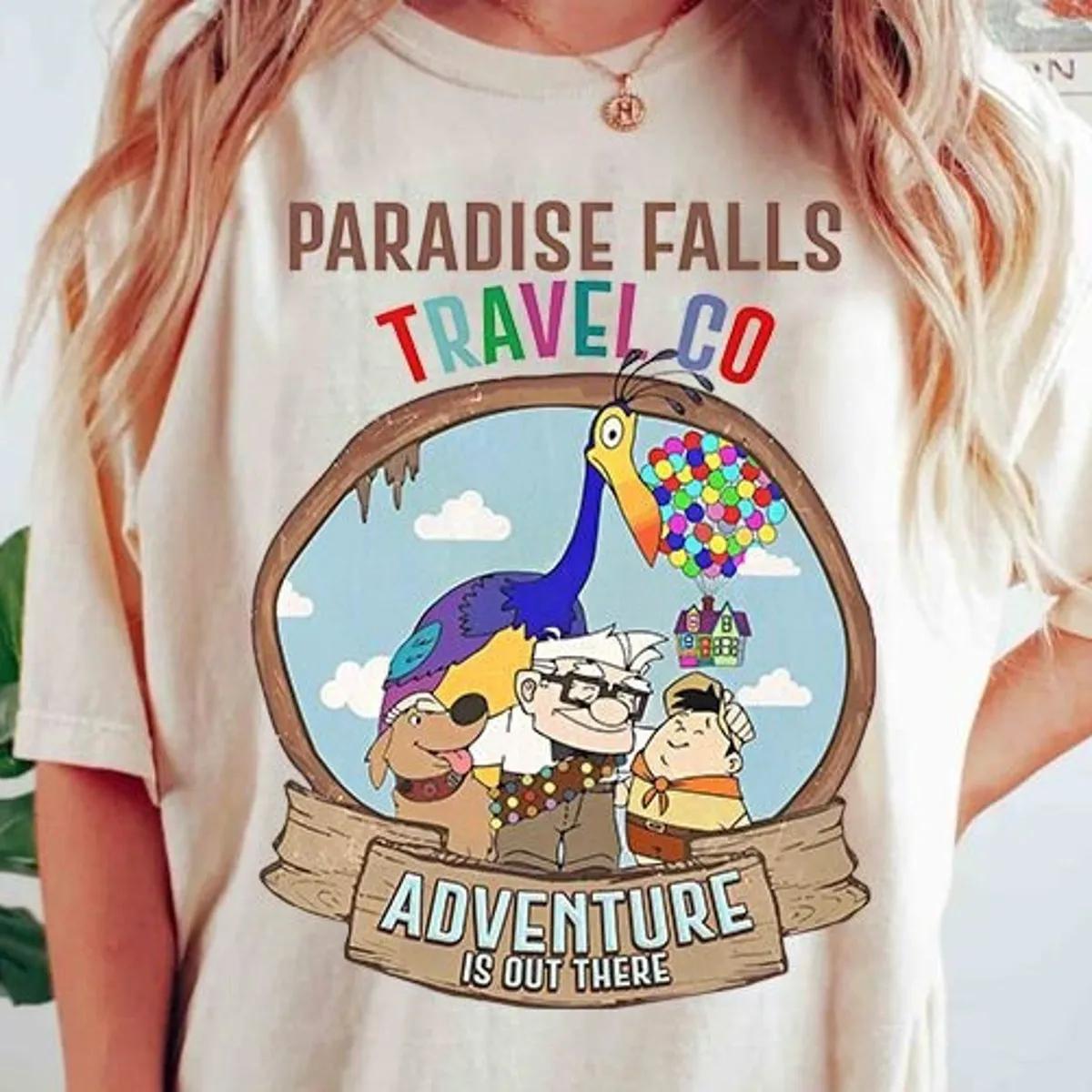 Disney Paradise Falls Travel Co Up Movie Shirt 1