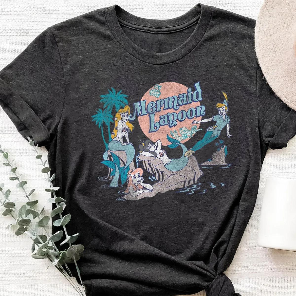 Disney Peter Pan Distressed Mermaid Lagoon Shirt 4 1