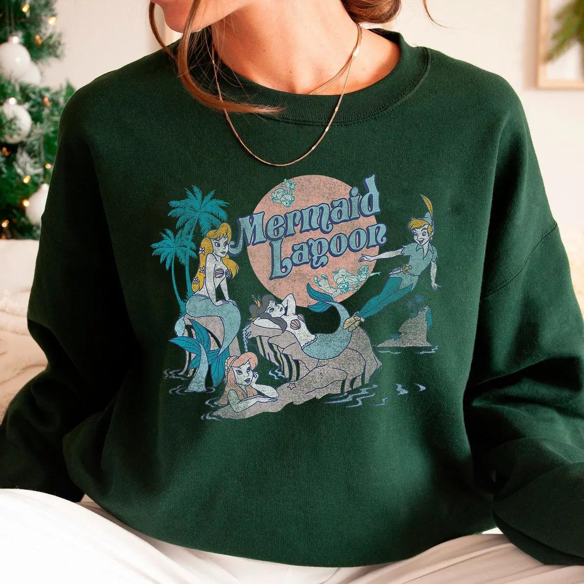 Disney Peter Pan Distressed Mermaid Lagoon Shirt 5 1