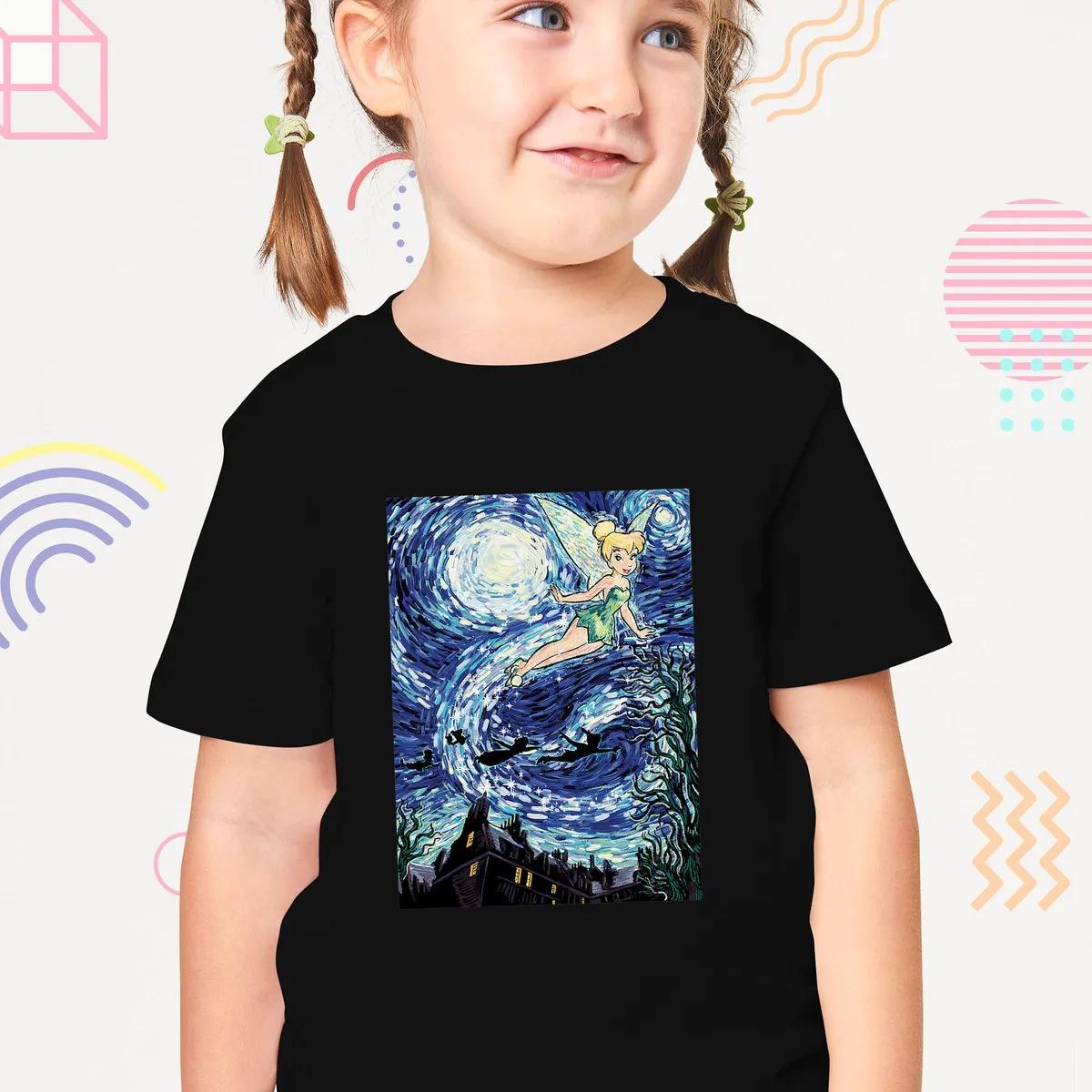 Disney Peter Pan Tinker Bell Starry Night Portrait Shirt 2 1