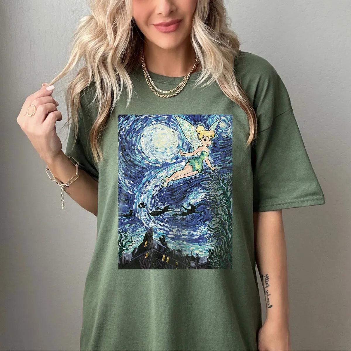 Disney Peter Pan Tinker Bell Starry Night Portrait Shirt 4 1