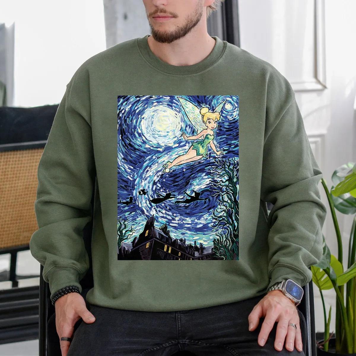 Disney Peter Pan Tinker Bell Starry Night Portrait Shirt 5 1