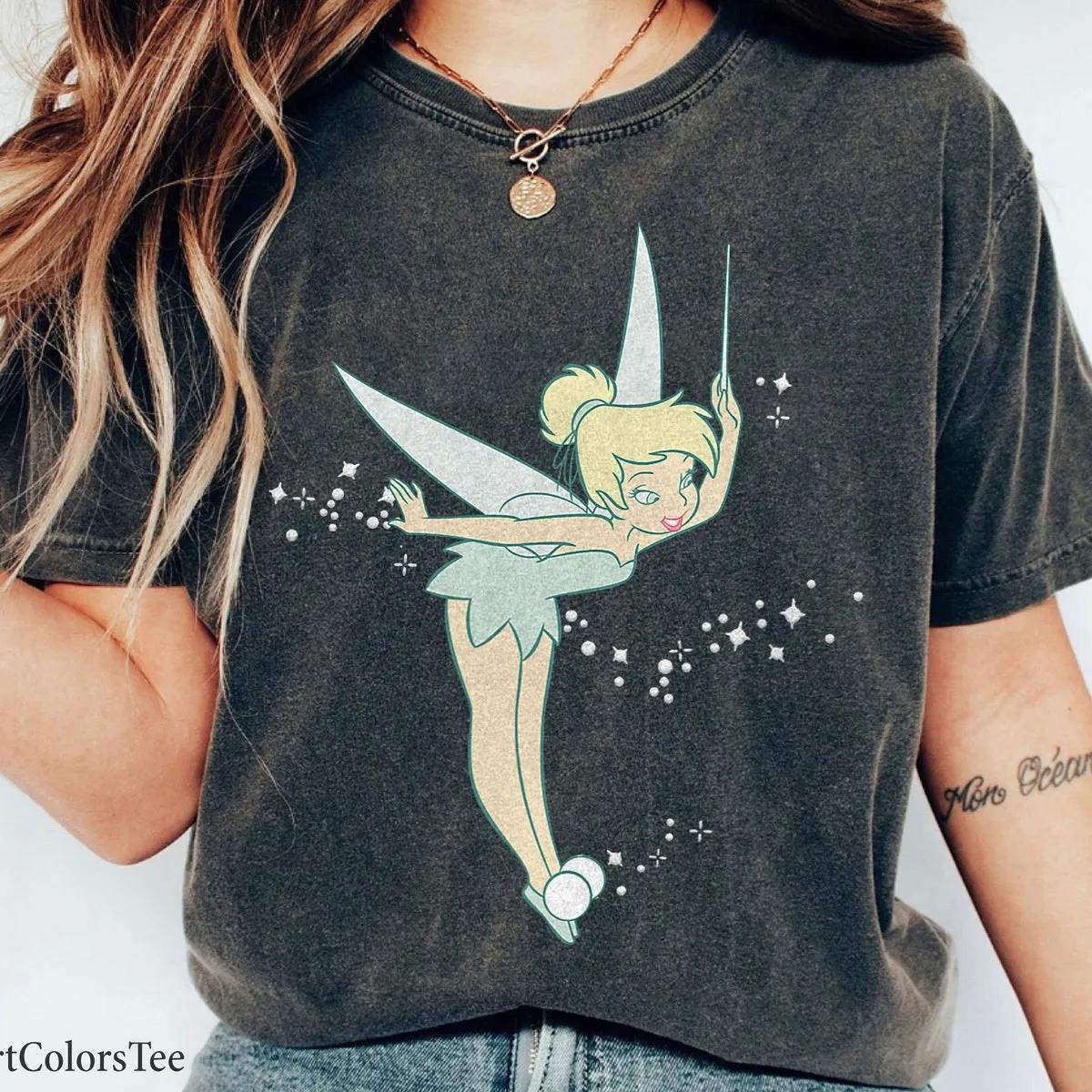 Disney Peter Pan Tinkerbell Glitter Tink Wink Shirt 5 1