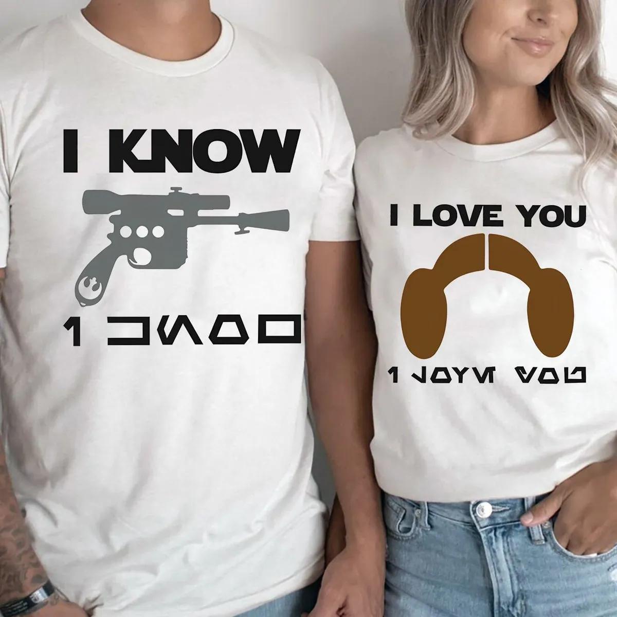 Disney Princess Leia And Han Solo I Love You I Know Shirt 1