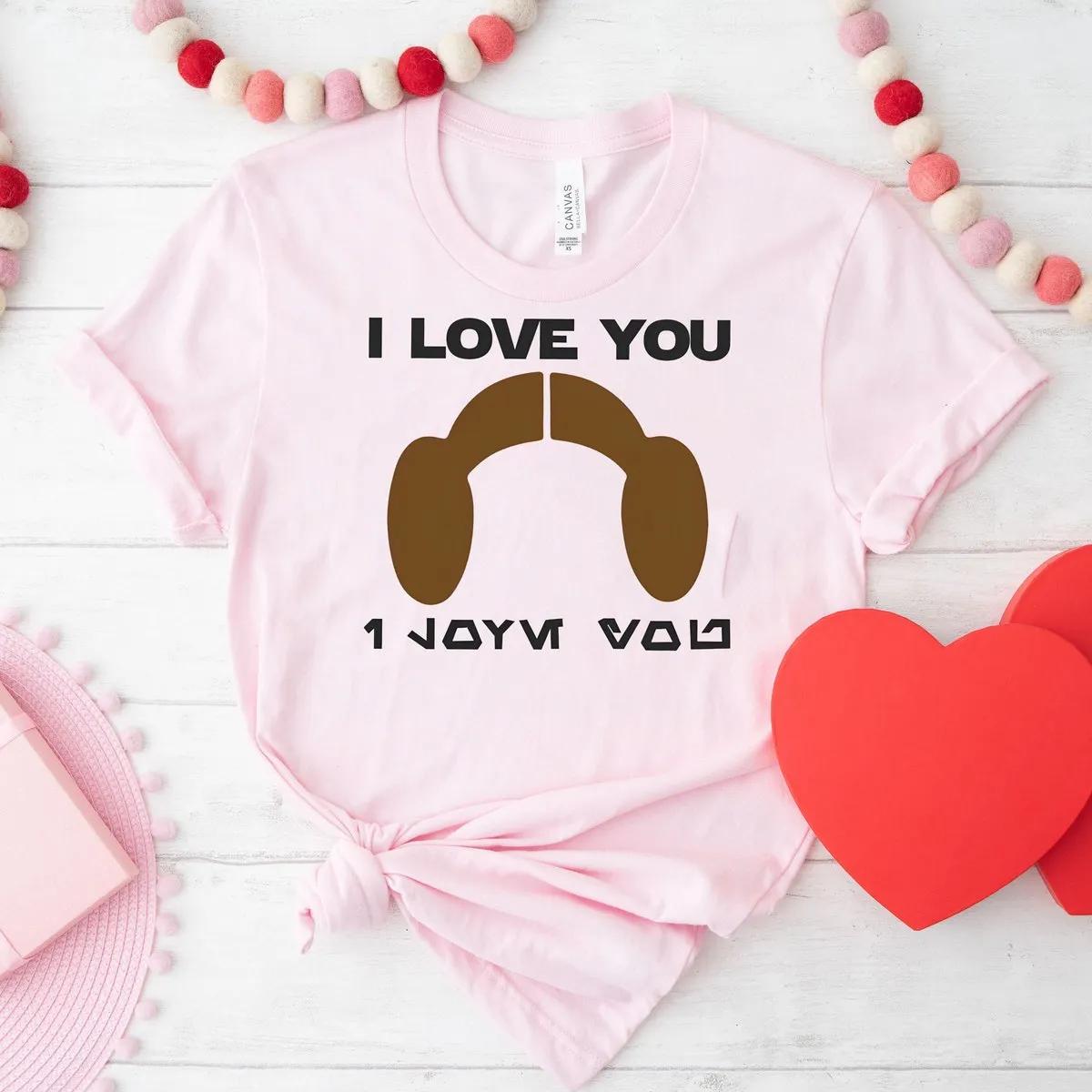 Disney Princess Leia And Han Solo I Love You I Know Shirt 2