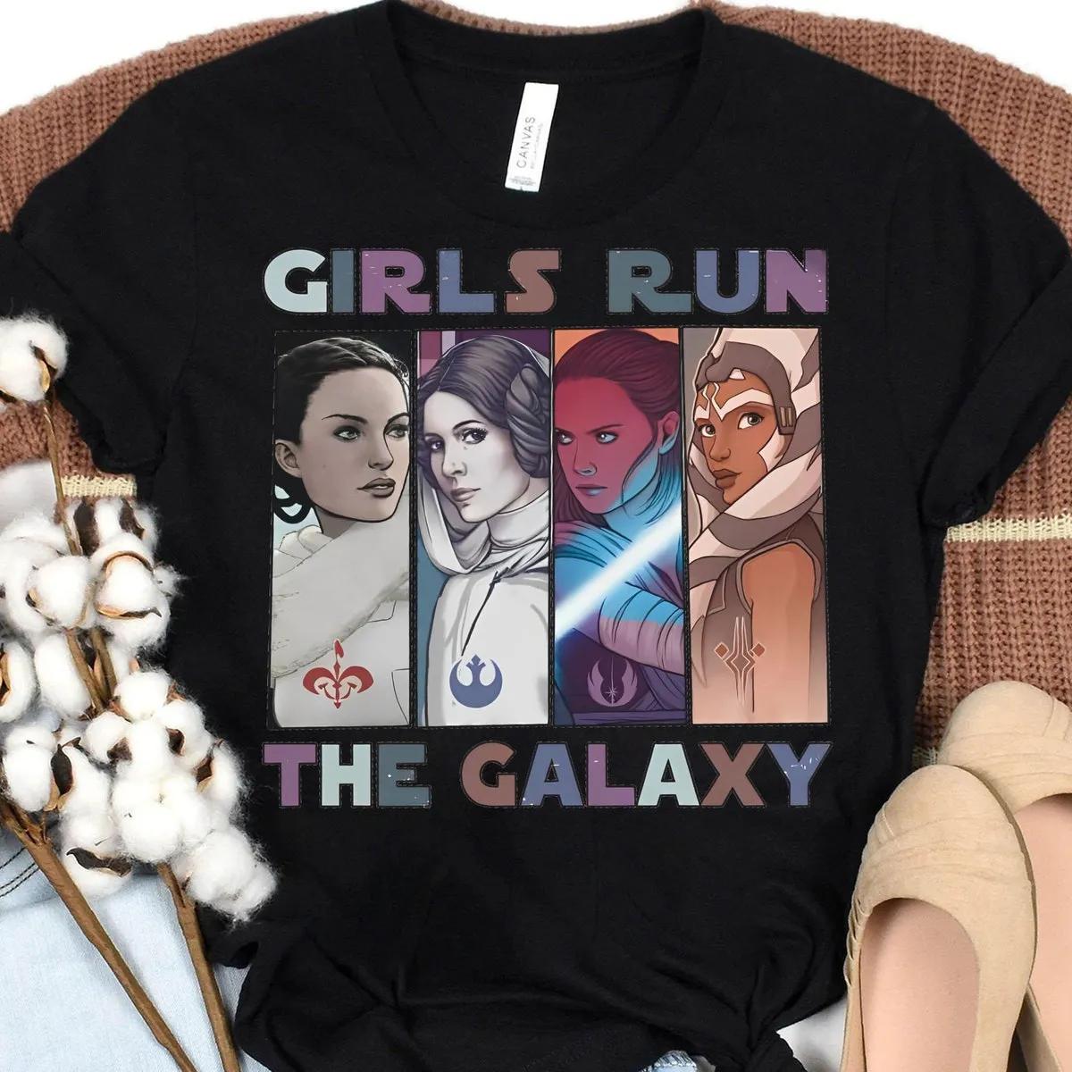 Disney Princess Leia Shirt Girls Run The Galaxy Star Wars Shirt 3