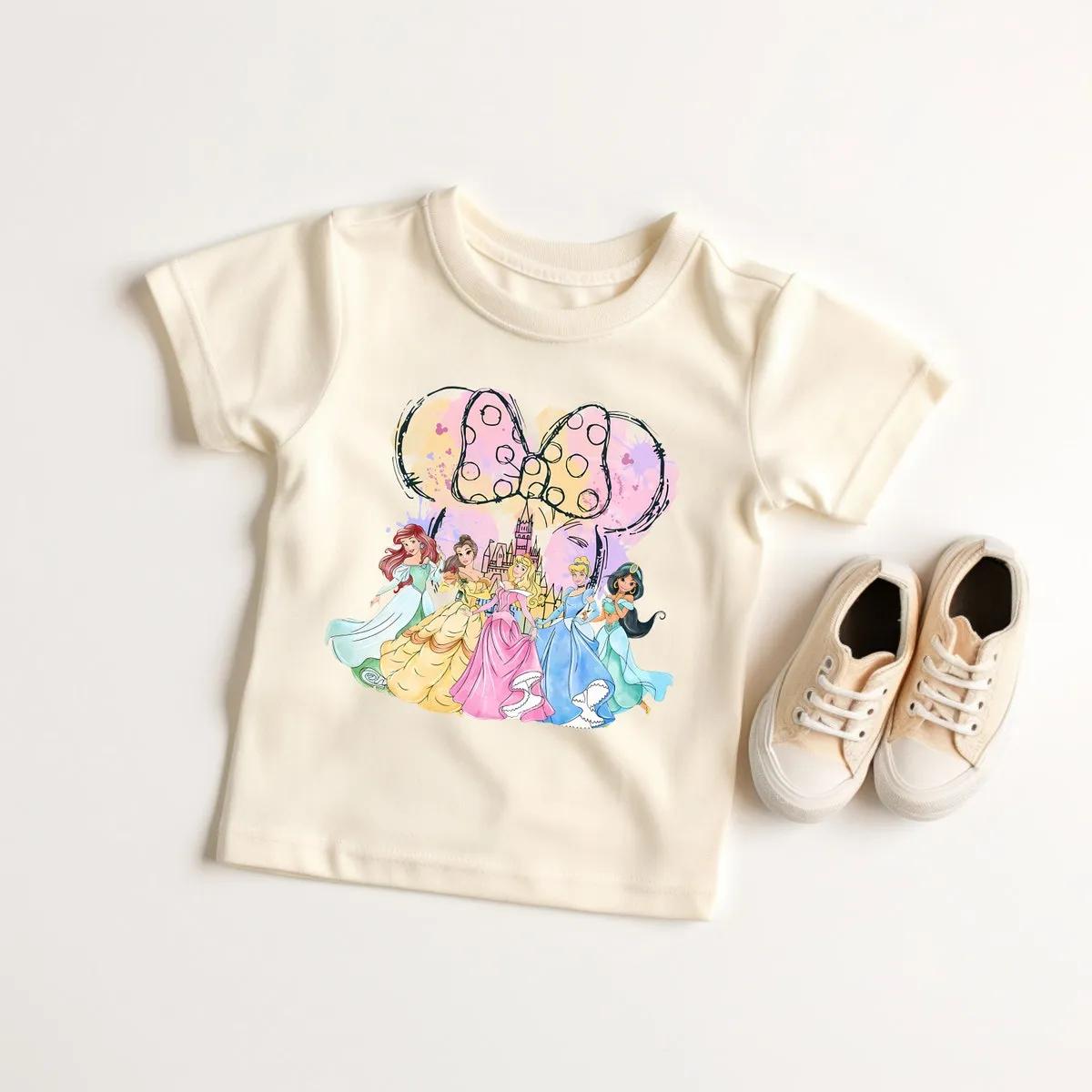 Disney Princess Shirt Watercolor Castle Tee 3 1