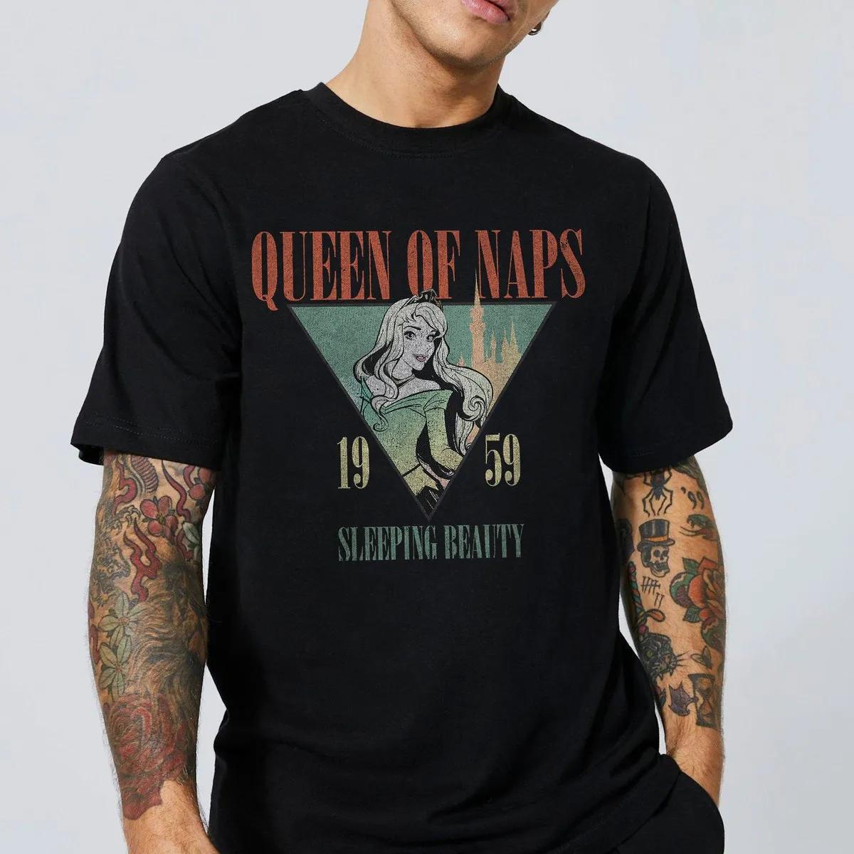 Disney Queen Of Naps Sleeping Beauty 1959 Vintage Retro Shirt 1 1