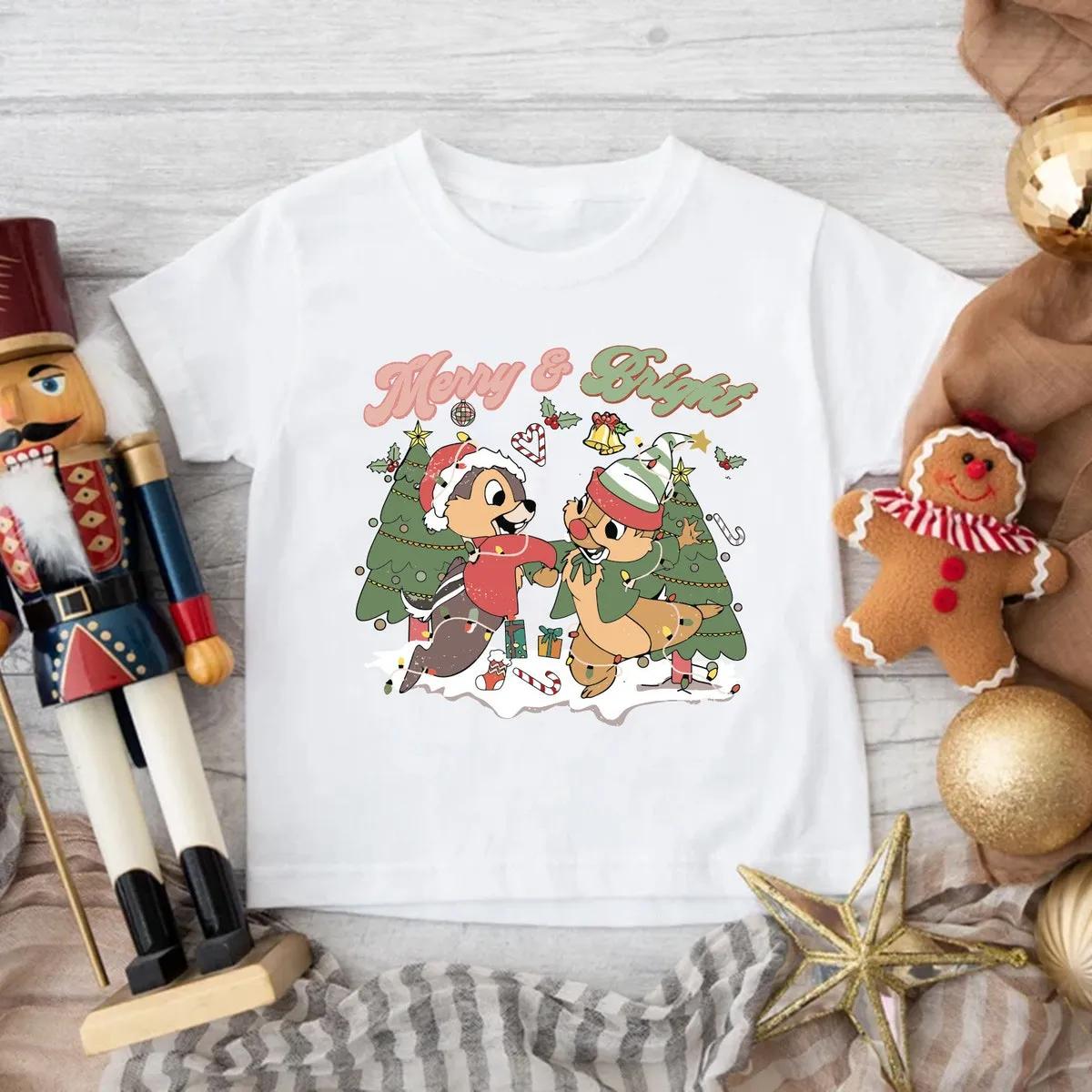 Disney Santa Chip And Dale Christmas Lights Shirt 2 1