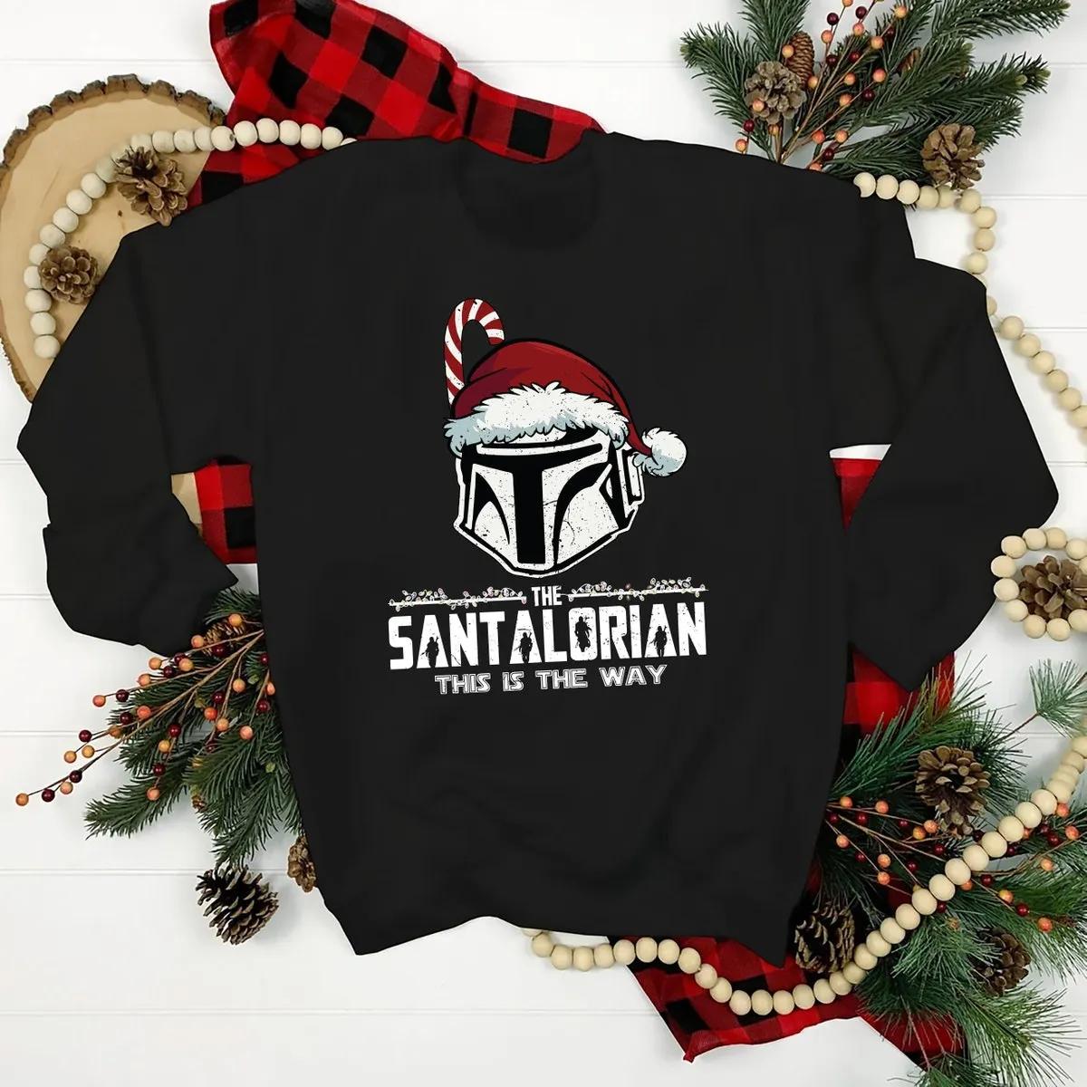 Disney Santalorian Christmas Shirt Mandalorian Christmas Tee 1 1