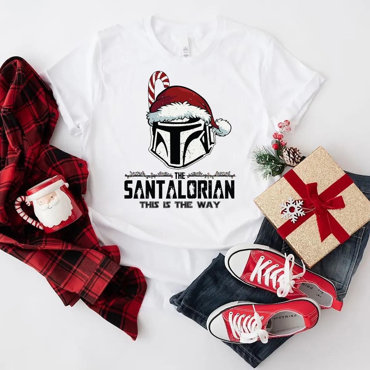 Disney Santalorian Christmas Shirt Mandalorian Christmas Tee 2 1