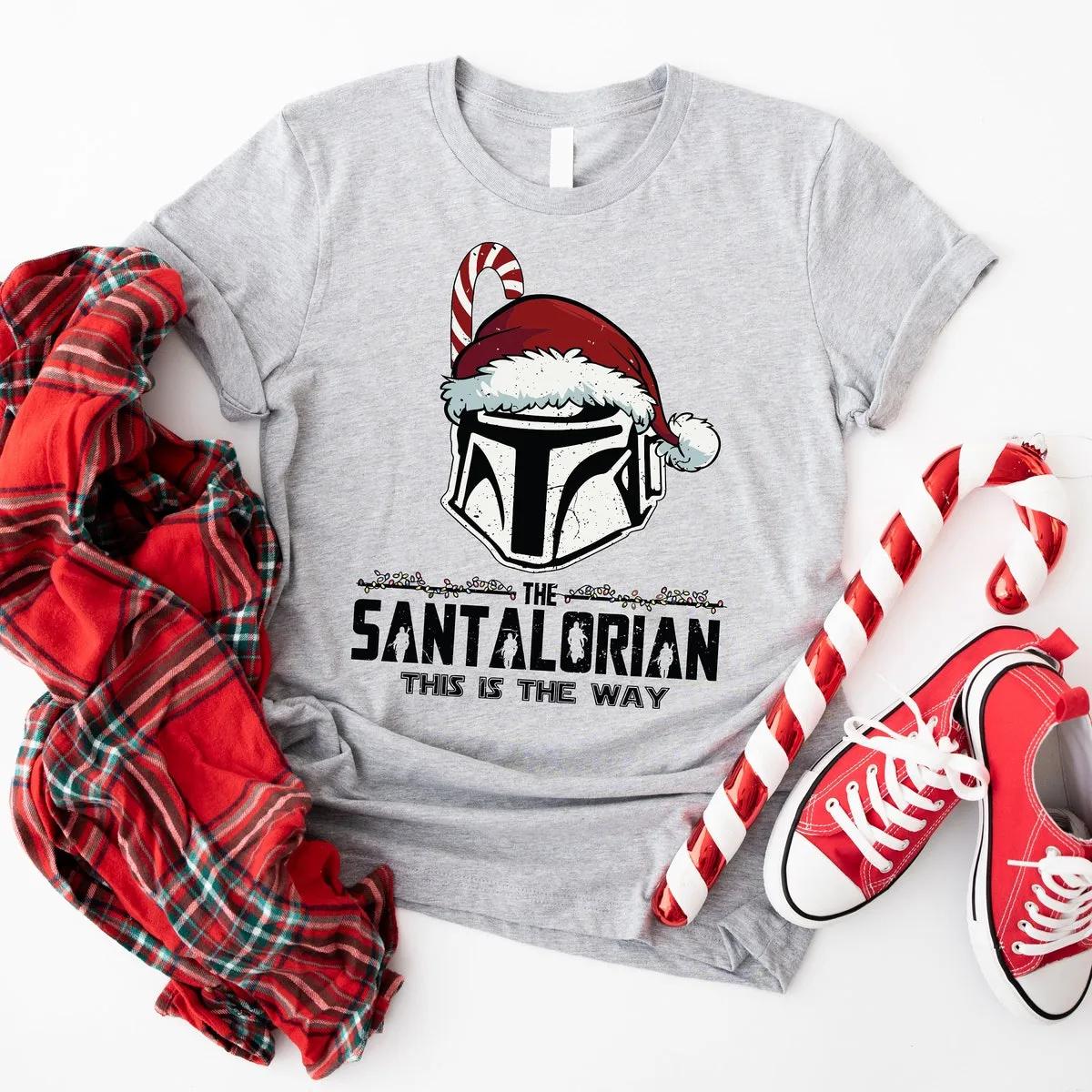 Disney Santalorian Christmas Shirt Mandalorian Christmas Tee 5 1