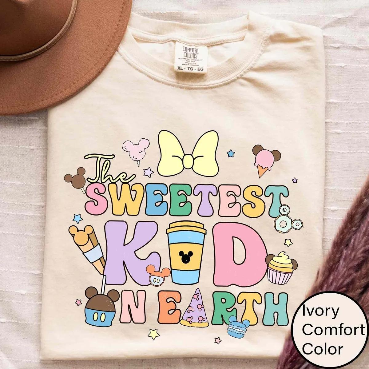 Disney Snacks And Drink The Sweetest Mom Kid On Earth Shirt 4