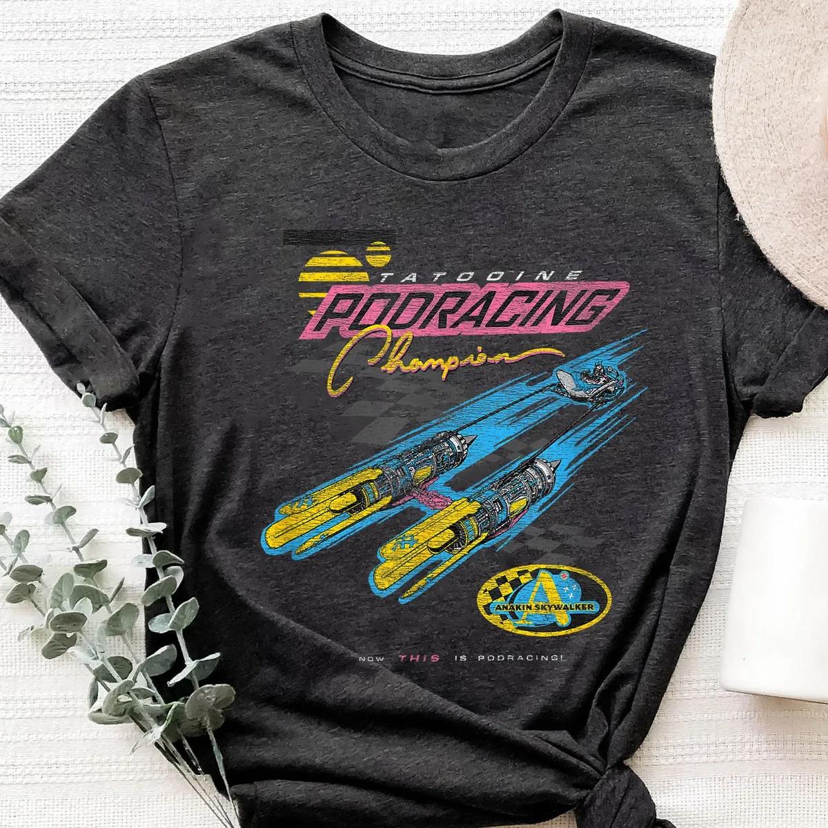 Disney Star Wars Pod Racing Champion Neon Space Racer Shirt 3 1