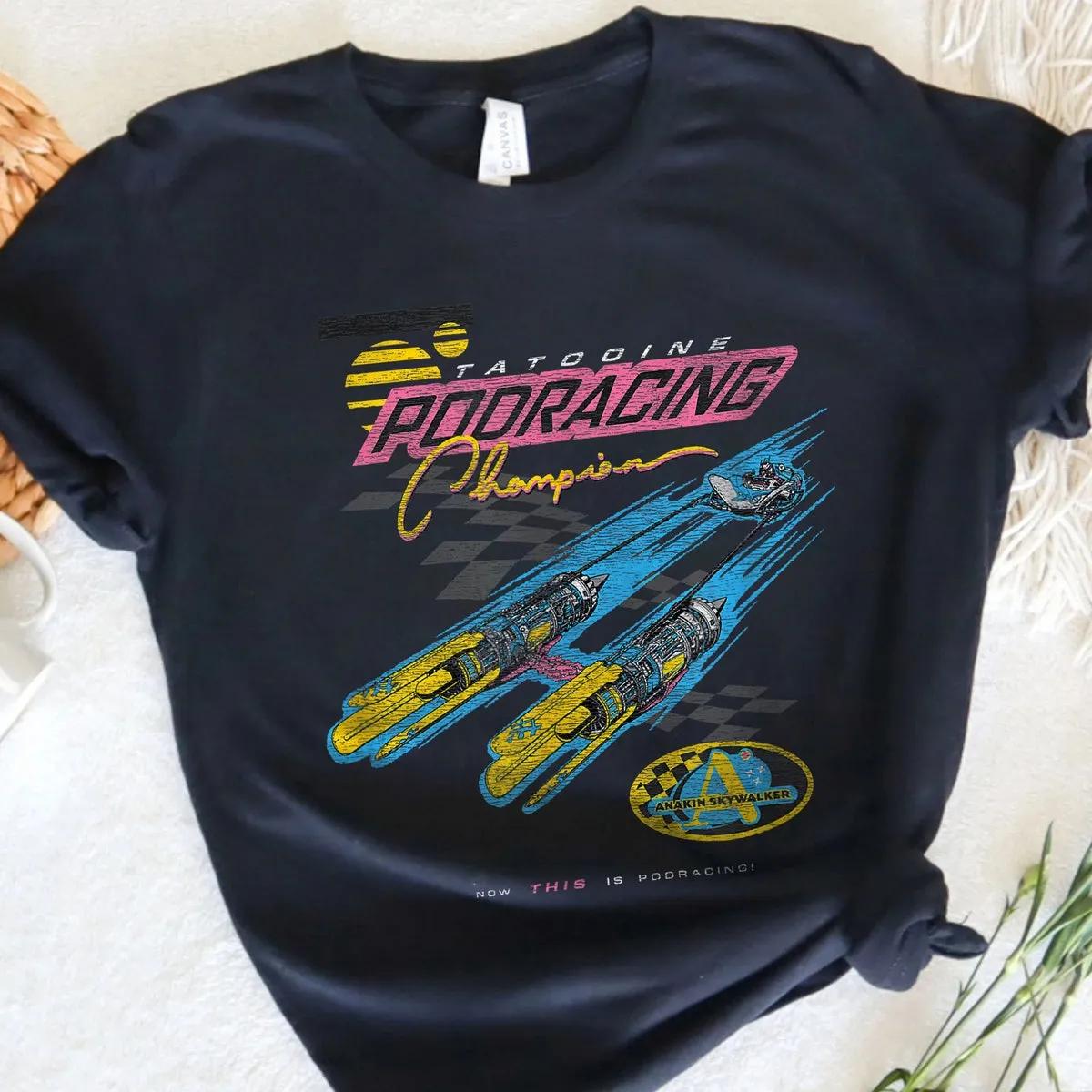 Disney Star Wars Pod Racing Champion Neon Space Racer Shirt 5 1