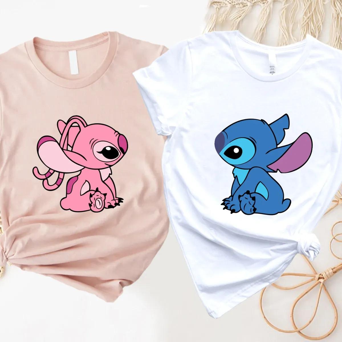 Disney Stitch Angel Couple Shirt 2 1