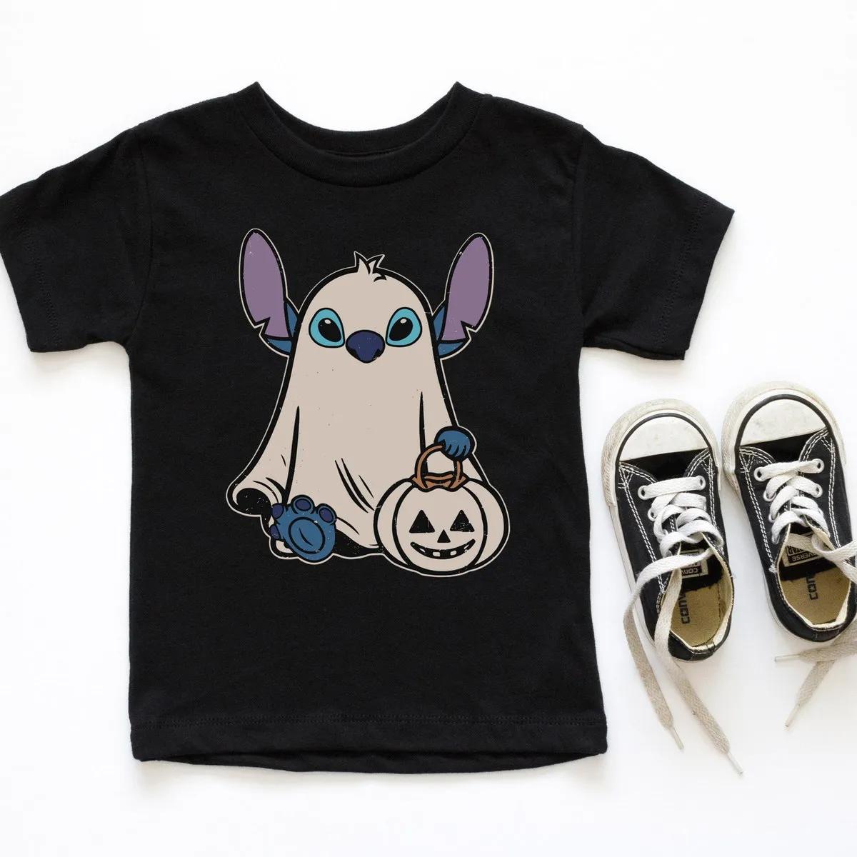 Disney Stitch Ghost Halloween Toddler Shirt 2