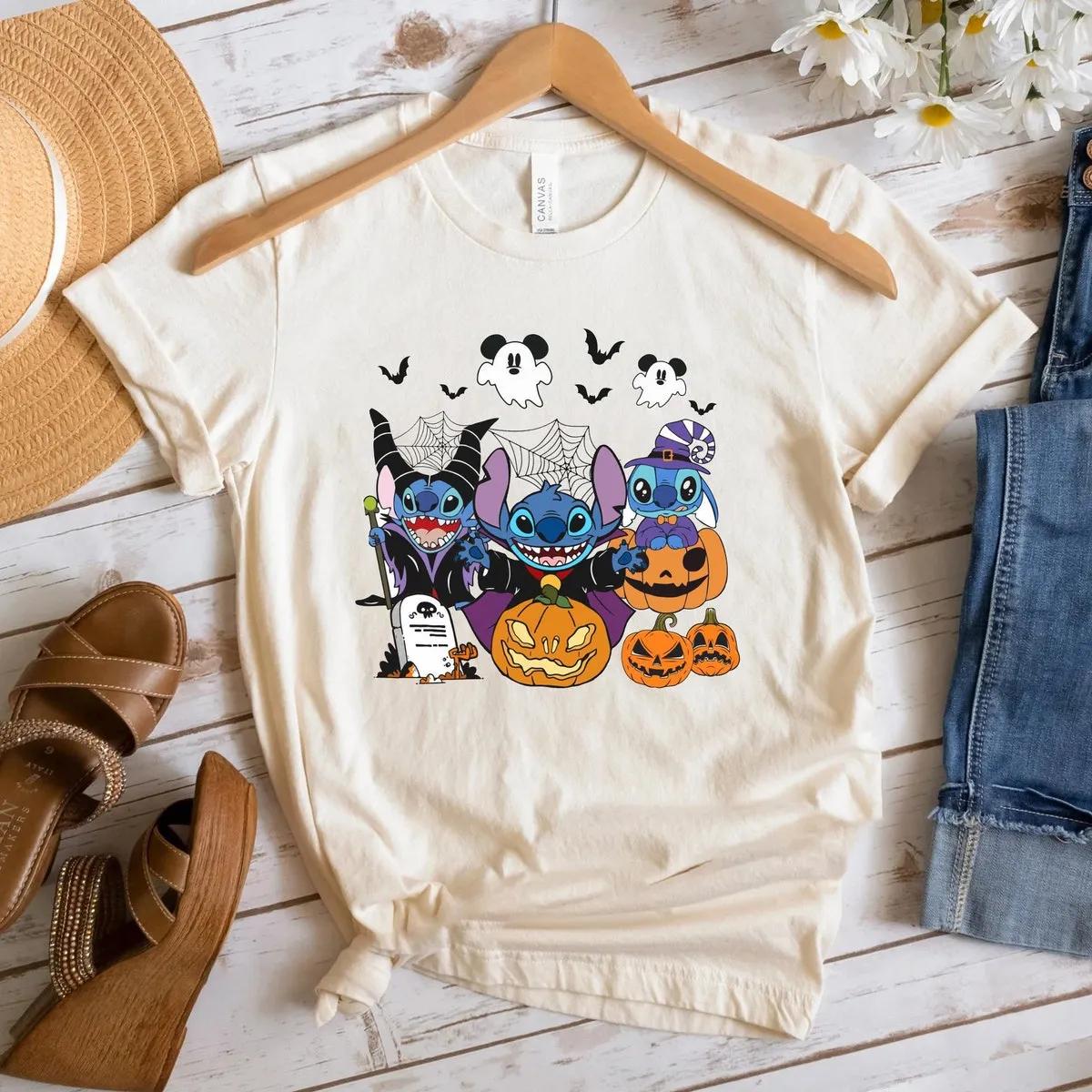 Disney Stitch Mummy Maleficent Skeleton Pumpkin Halloween Costume Shirt 5 1