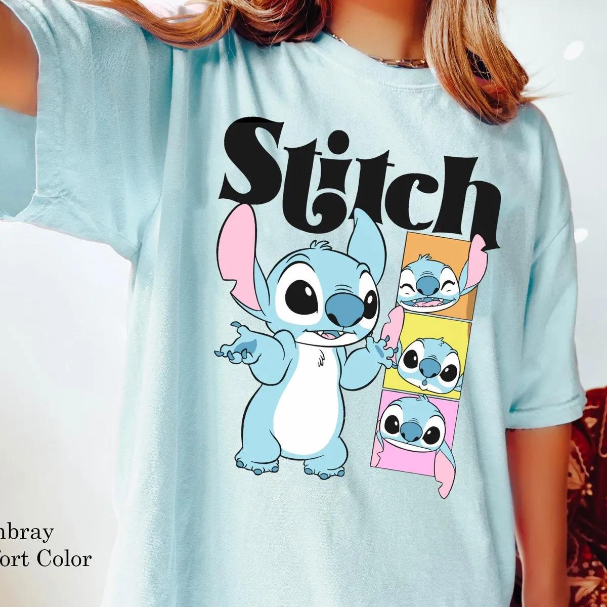 Disney Stitch Poses and Face Portrait Shirt 2