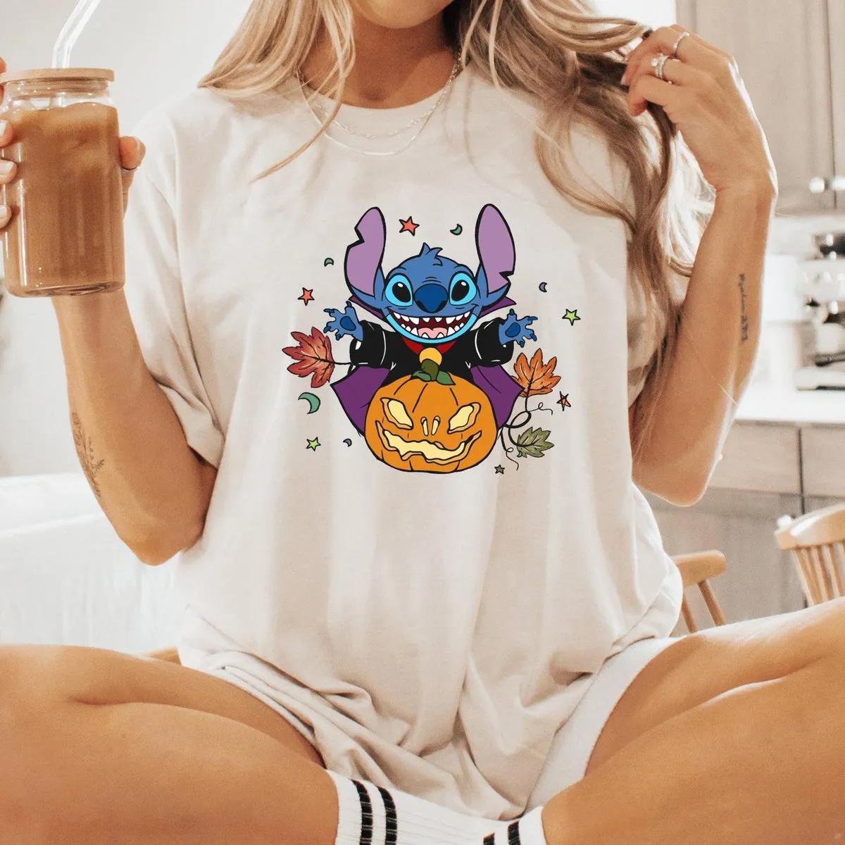 Disney Stitch Pumpkin Halloween Shirt 2 1