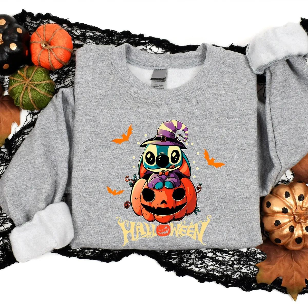 Disney Stitch Pumpkin Halloween Shirt 3 2