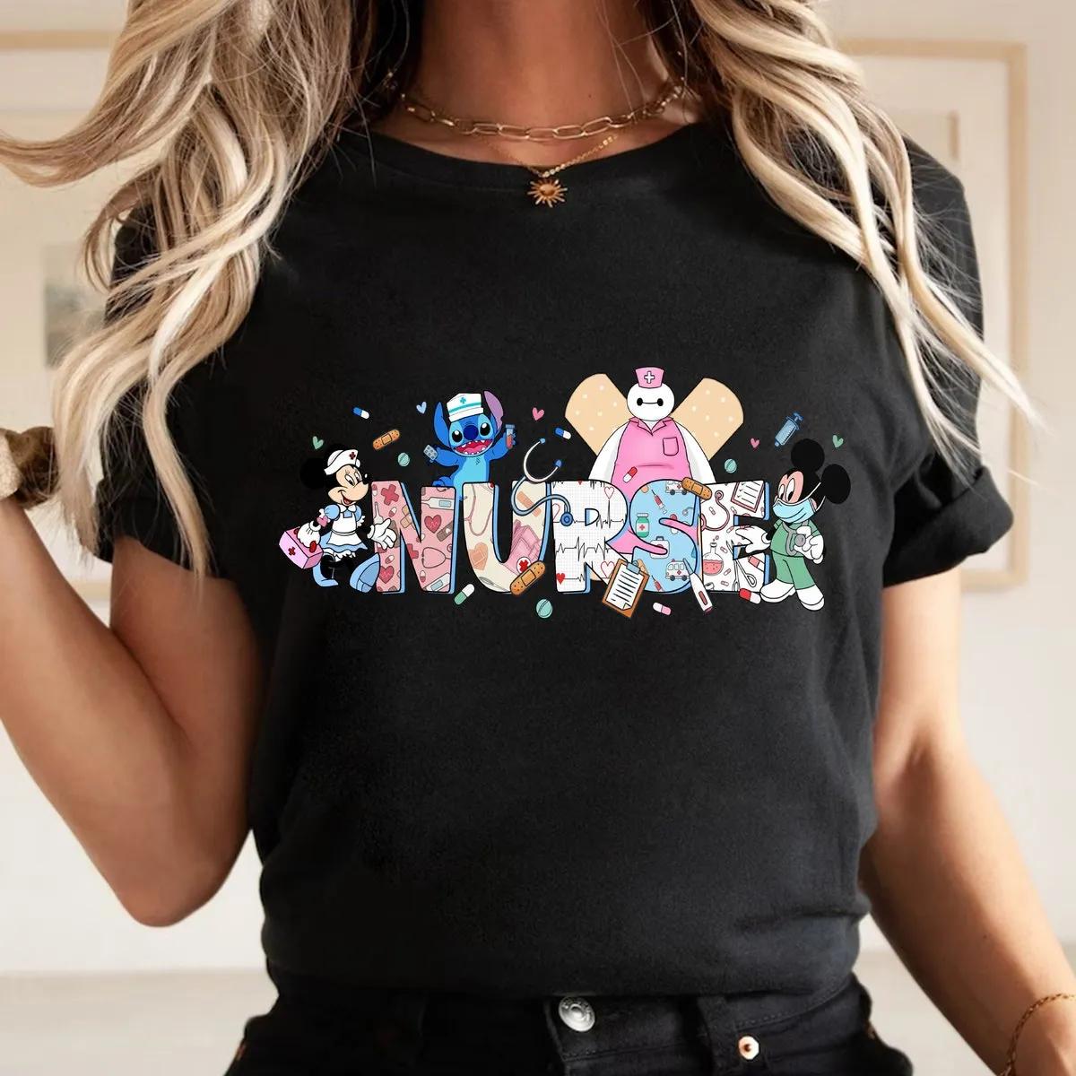 Disney Stitch RN Nurse Shirt 1 1