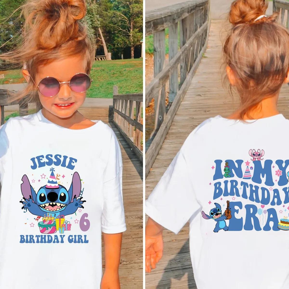 Disney Stitch Shirt Custom Kids Birthday Tee 2 1