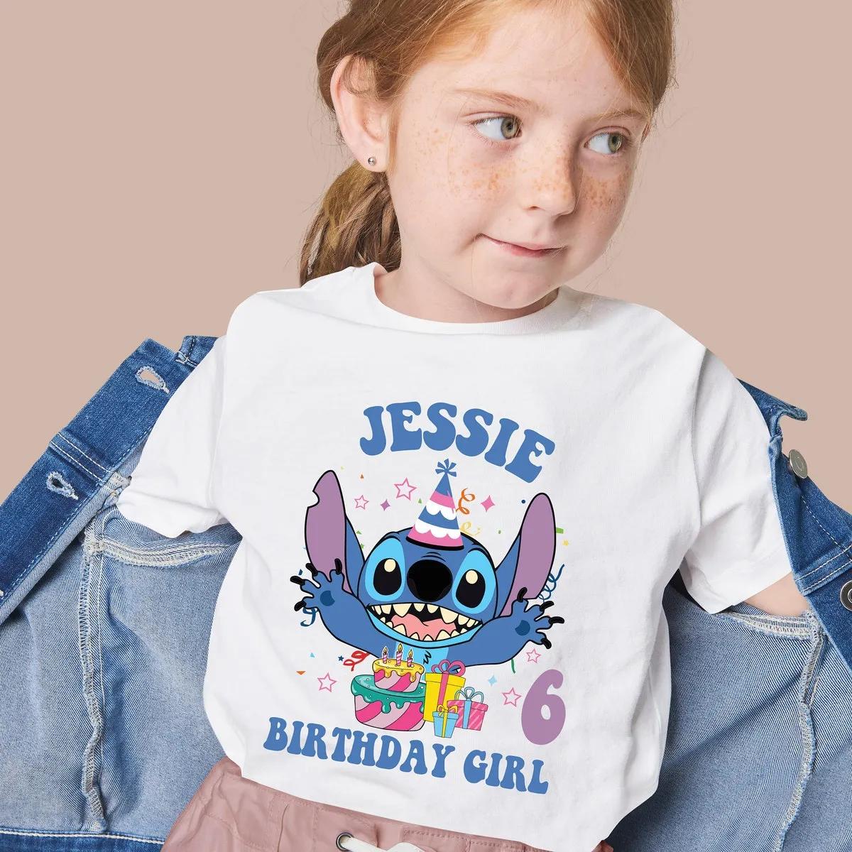 Disney Stitch Shirt Custom Kids Birthday Tee 4 1