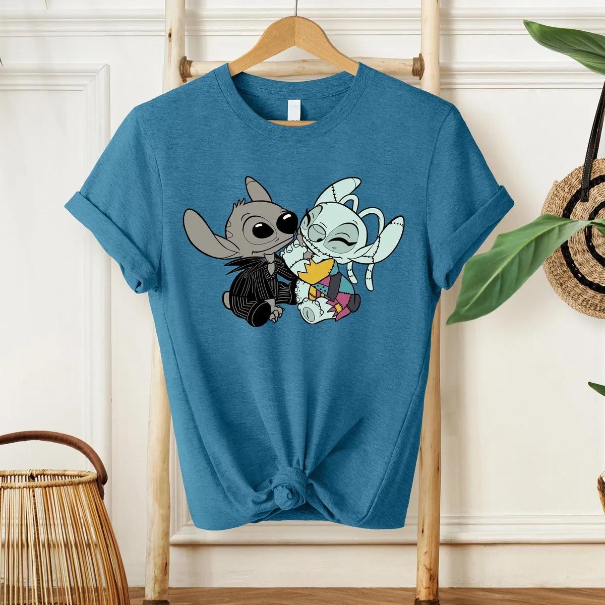 Disney Stitch and Angel Halloween Shirt 1