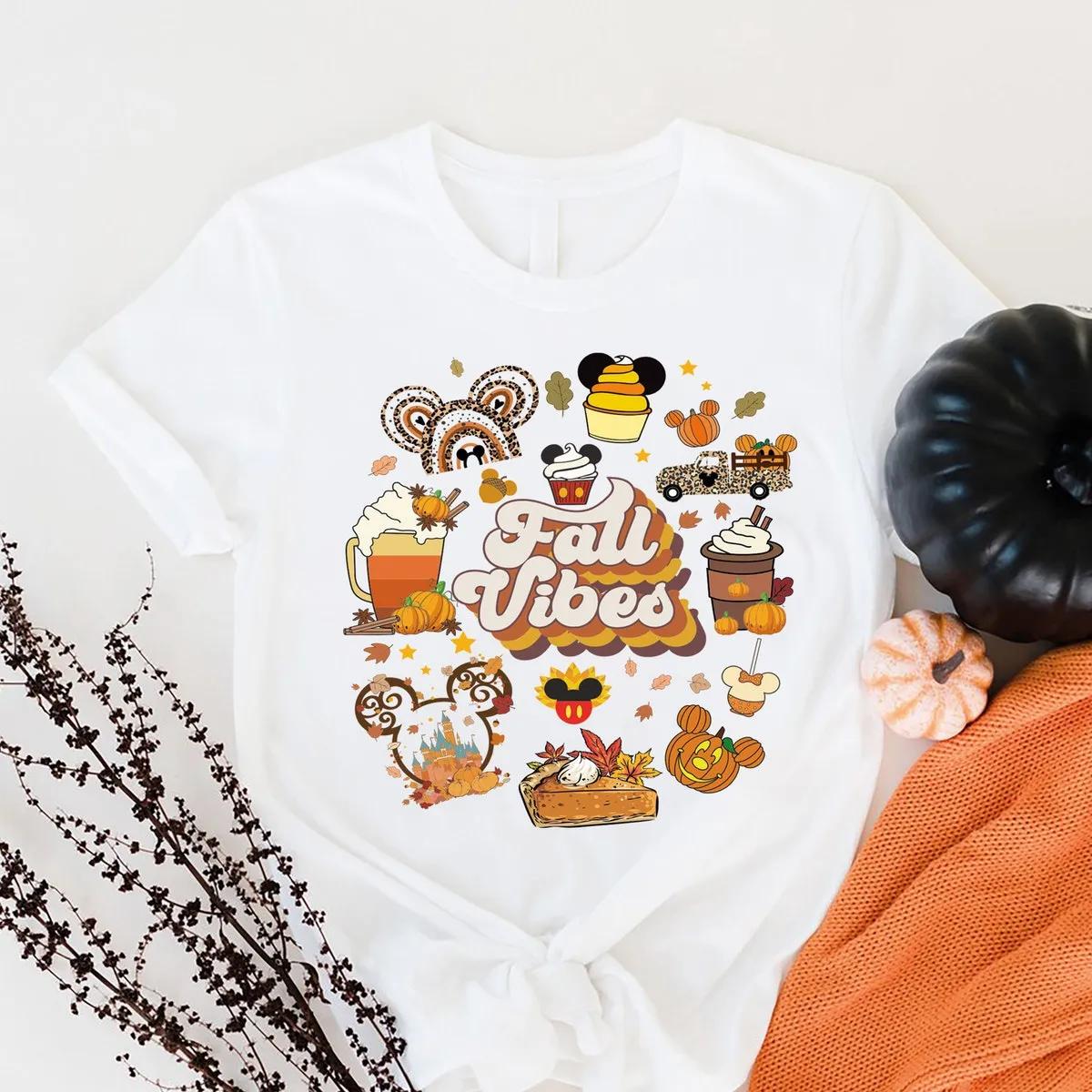 Disney Thankful Pumpkin Shirt Snacks Fall Vibes Tee 1 1