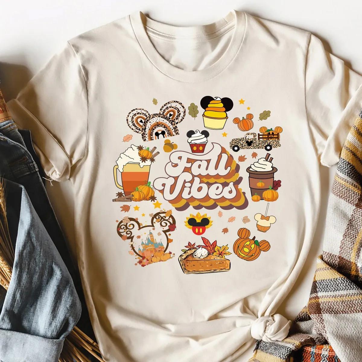 Disney Thankful Pumpkin Shirt Snacks Fall Vibes Tee 3 1