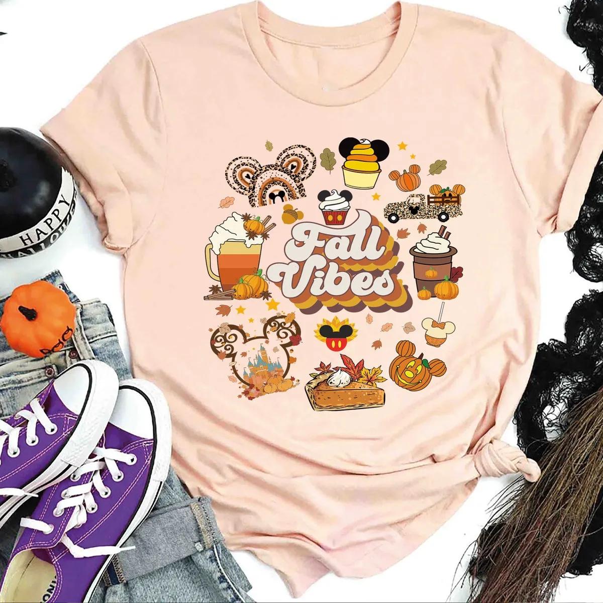 Disney Thankful Pumpkin Shirt Snacks Fall Vibes Tee 5 1