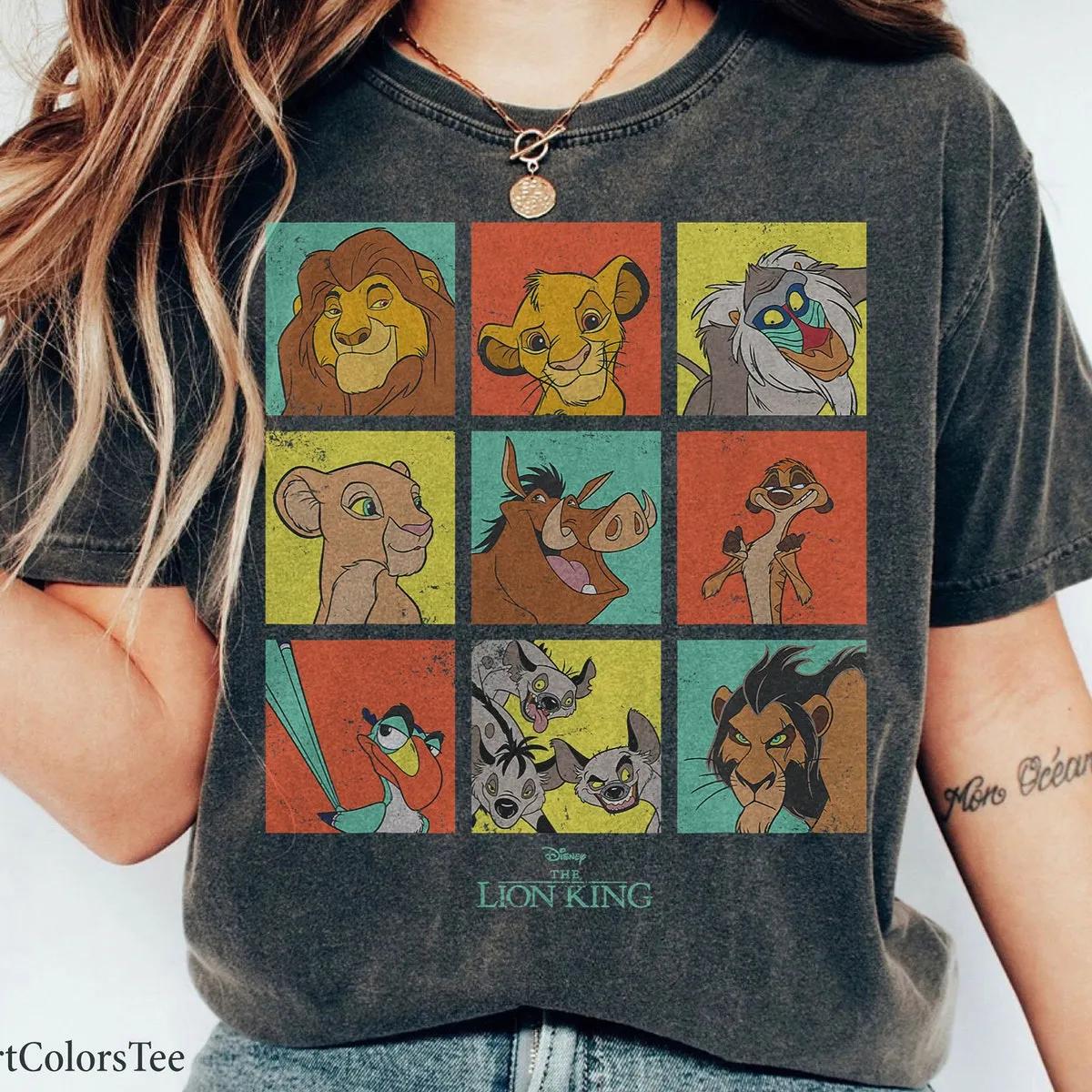 Disney The Lion King Characters 90s Grid Shirt 1