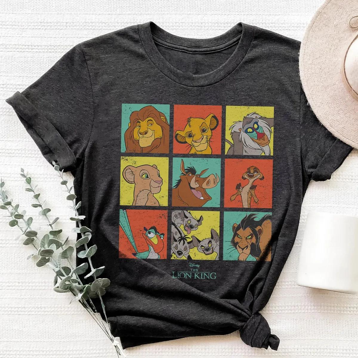 Disney The Lion King Characters 90s Grid Shirt 3