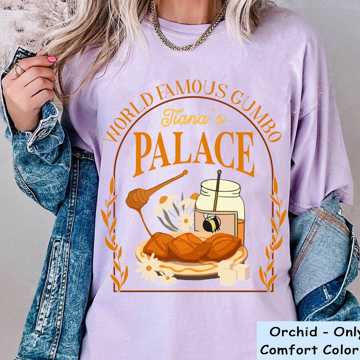 Disney Tianas Palace Beignets Honey Gumbo Shirt 4