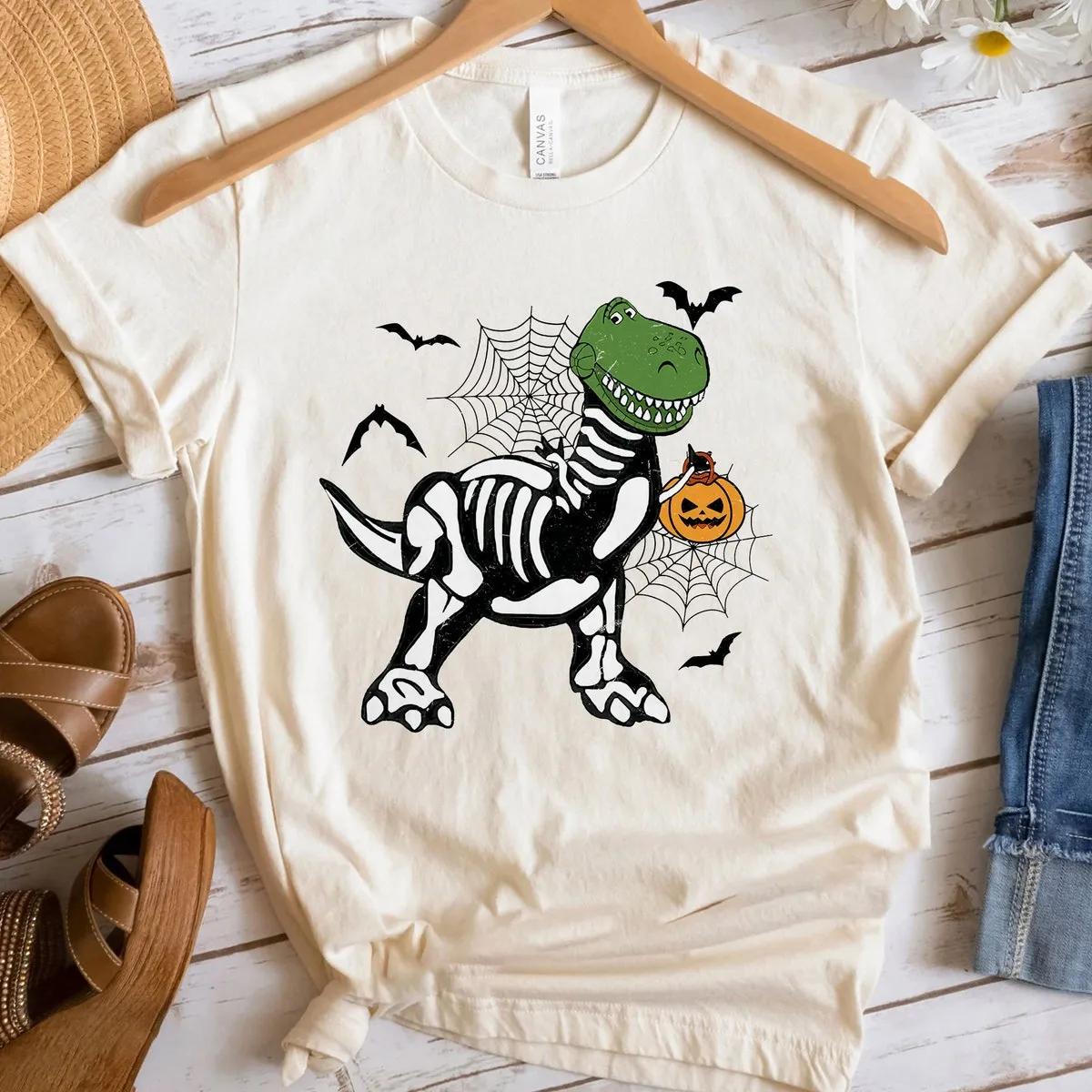 Disney Toy Story T rex Skeleton Halloween Shirt 5 1