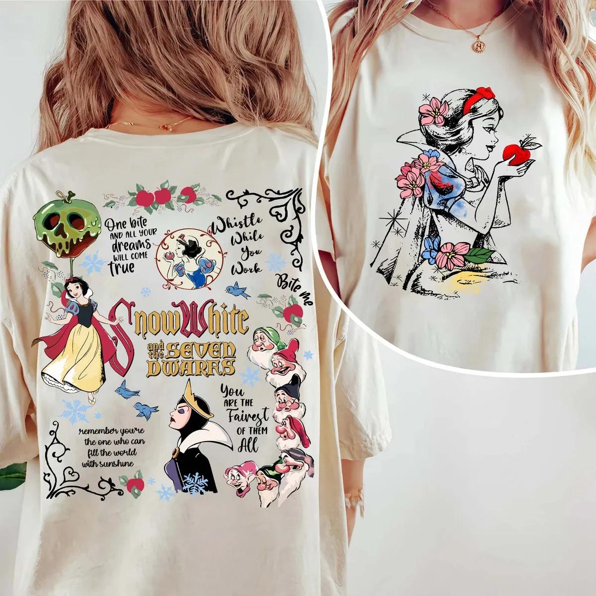 Disney Two Sided Snow White Princess Fairest of Them All Shirt 3 1