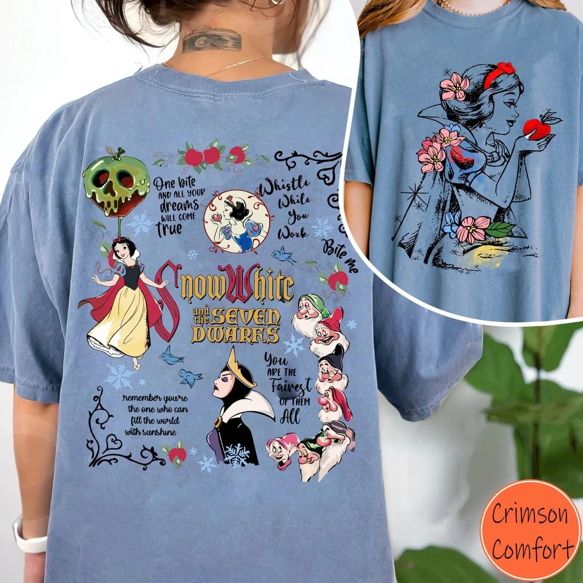 Disney Two Sided Snow White Princess Fairest of Them All Shirt 5 1