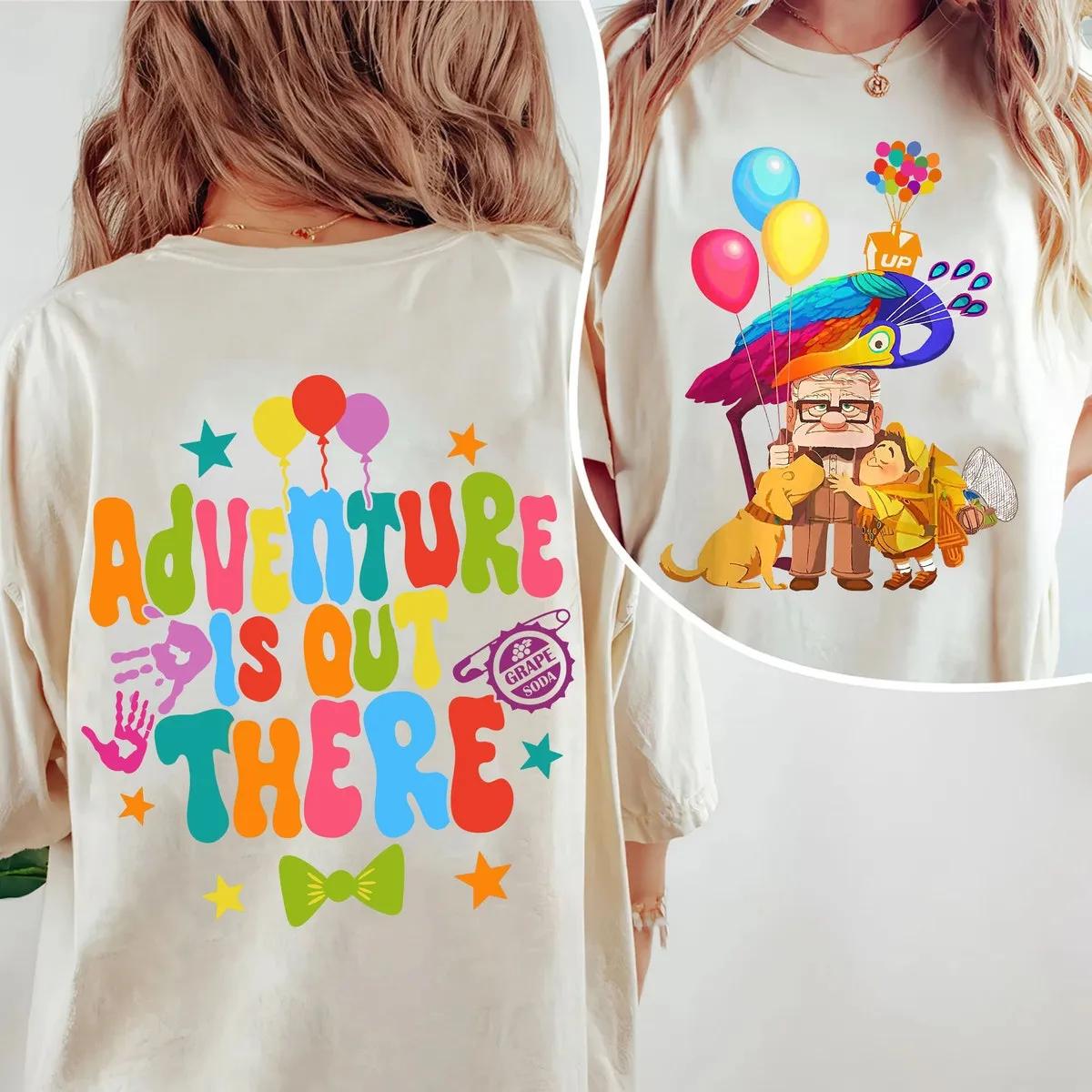 Disney Two Sided Up House Balloons Adventure Is Out There Shirt 2 1