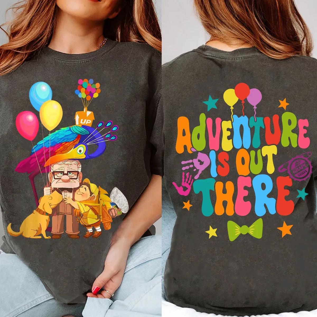 Disney Two Sided Up House Balloons Adventure Is Out There Shirt 4 1