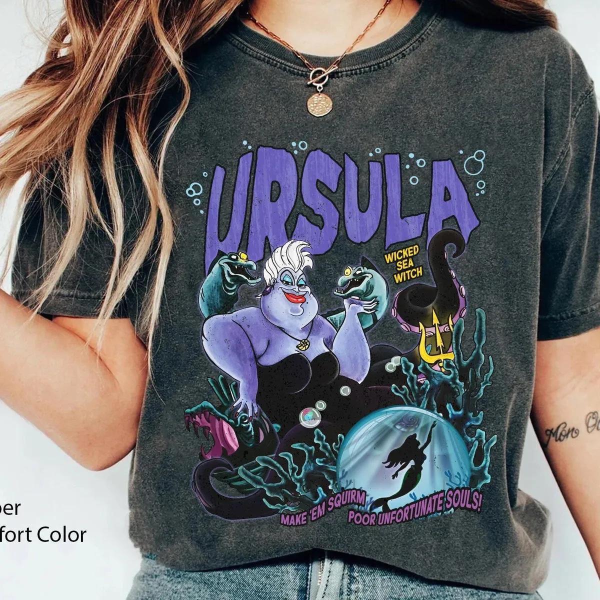 Disney Ursula Sea Witch Shirt The Little Mermaid Villains Tee 2 1